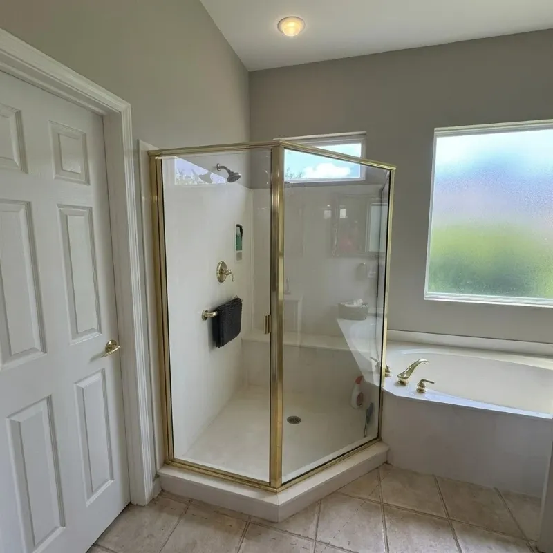 Custom shower — before